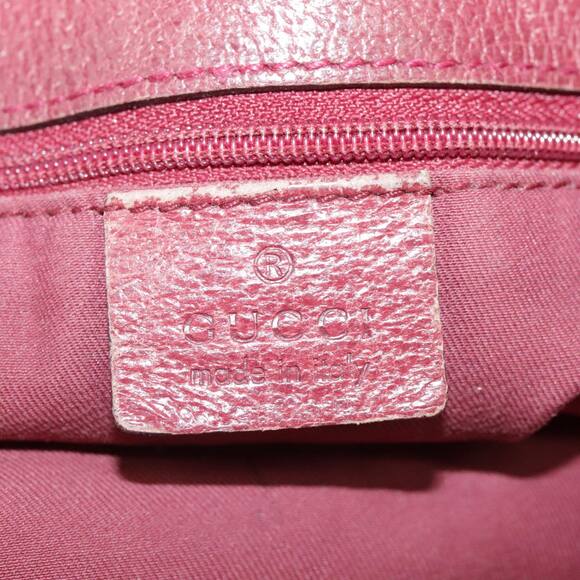 GUCCI GG Canvas Tote Bag Beige Silver Red - Picture 16 of 16